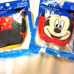 NWOT Disney Mickey Mouse fabric facemasks 4 pack